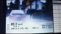 Pomiar prędkości samochodu marki BMW, prędkość znierzona 95,6 km/h