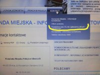 Wycinek witryny internetowej gliwickiej policji.