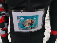 Uczestnik biegu z numerem startowym