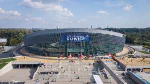 Widok z lotu ptaka - hala sportowa Arena Gliwice