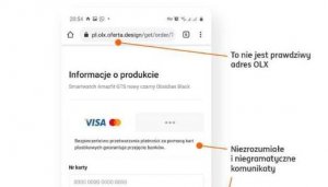 Grafika przedstawiająca fałszywa informację mailową od oszusta