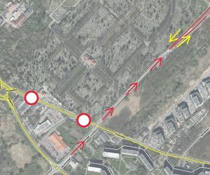 Na zdjęciu mapa google cmentarz centralny