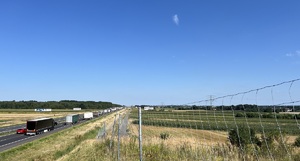 Na zdjęciu autostrada A4 zakorkowana w wyniku wypadku.