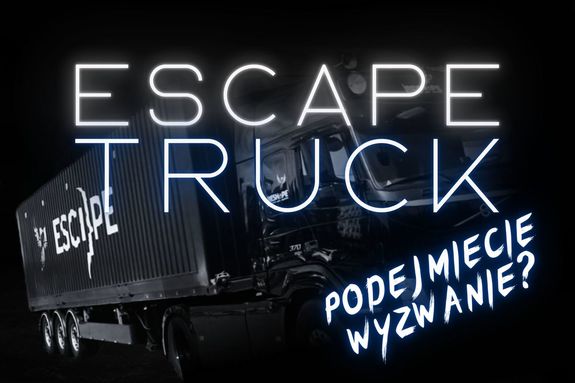 Plakat zapraszając y na wydarzenie z udziałem EscapeTruca