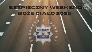 Zdjęcie autostrady z góry z napisem Boże Ciało 2025