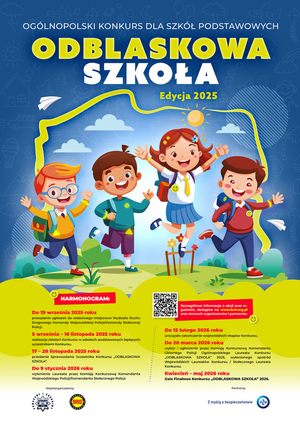 plakat odblaskowej szkoły