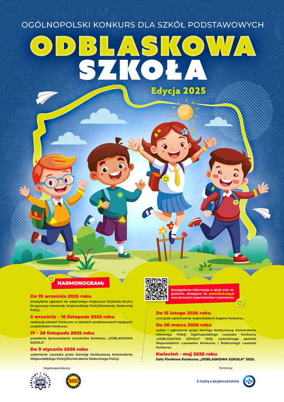 plakat odblaskowej szkoły