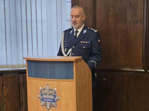 Przemówienie dotychczasowego Komendanta Miejskiego Policji w Gliwicach
