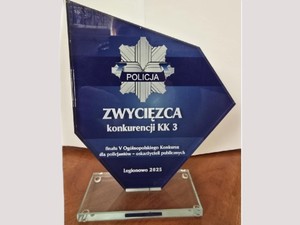 Statuetka za zajęcie 1 miejsca w konkurencji kk3