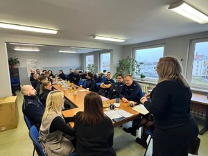 Spotkanie przedstawicieli Ośrodka Pomocy Społecznej w Gliwicach z dzieklnicowymi