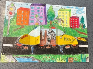 Praca plastyczna zgłoszona do konkursu "Radiowóz przyszłości"