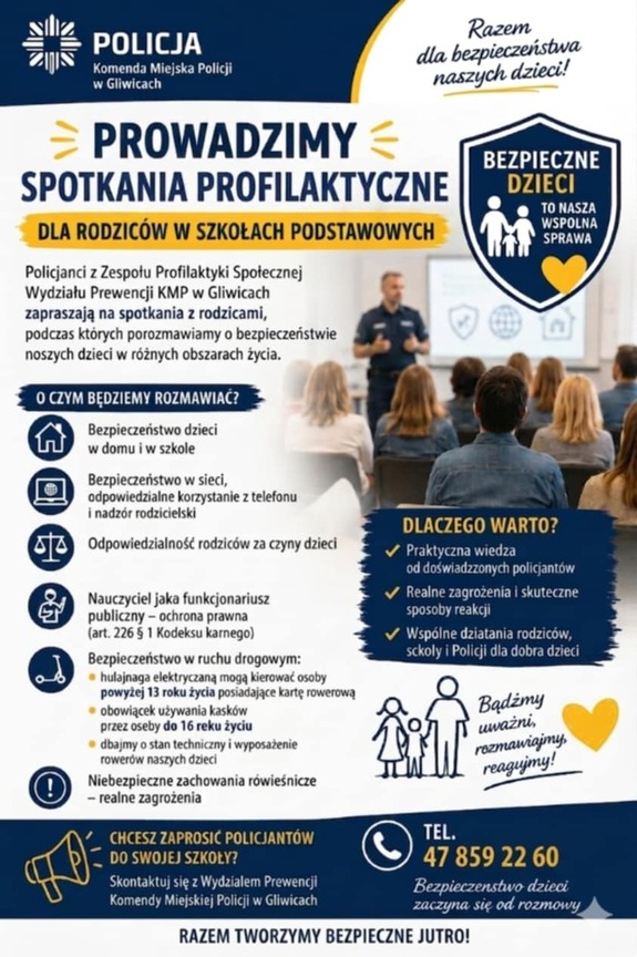 Infografika dotycząca organizowanych spotkań z rodzicami.