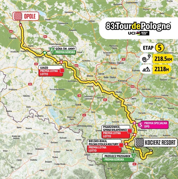 Mapa przebiegu wyścigu