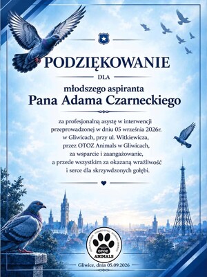 Podziękowania dla Adama Czarneckiego