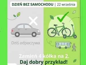 Infografika dotycząca "Dnia bez samochodu"